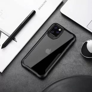 Crong Hybrid Clear Cover - Etui iPhone 11 Pro (czarny) - Etui i futerały do telefonów - miniaturka - grafika 4