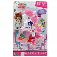 Prace ręczne dla dzieci - ZESTAW KOSMETYKÓW DLA DZIECI DO MALOWANIA MALOWIDŁA DLA LALEK JEDNOROŻEC - miniaturka - grafika 1