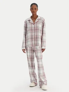 Tommy Hilfiger Piżama UW0UW06155 Écru Relaxed Fit - Piżamy damskie - miniaturka - grafika 1