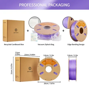 Standardowy filament PLA ERYONE 1kg – Lawendowy fiolet - Filamenty i akcesoria do drukarek 3D - miniaturka - grafika 5