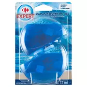 Środki do WC - Carrefour Expert Kostki do WC w płynie o zapachu morskim zapas 2 x 55 ml - miniaturka - grafika 1