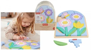 FP WOOD PUZZLE UKLADANKA KWIATY HXT97 - Zabawki interaktywne dla dzieci - miniaturka - grafika 1