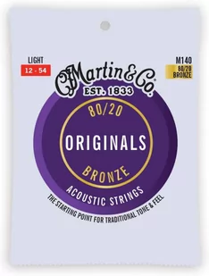 Martin M14020 Acoustic Light 80/20 struny do gitary akustycznej 12-54 - Struny gitarowe  - miniaturka - grafika 1