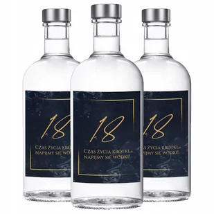 ETYKIETA NA BUTELKĘ 18 GRANATOWY ZŁOTY 10szt Z2 - Akcesoria do pakowania - miniaturka - grafika 1