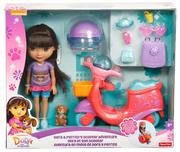 Lalki dla dziewczynek - Mattel  Dora i Piesek Przygoda na skuterze DKJ91 - miniaturka - grafika 1
