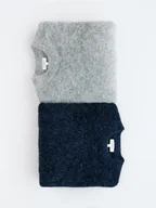Moda i Uroda OUTLET - Reserved - Sweter z wełny i alpaki - granatowy - miniaturka - grafika 1