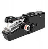 Maszyny do szycia - MINI Maszyna do SZYCIA PORĘCZNA PODRÓŻNA na BATERIE Czarna - miniaturka - grafika 1