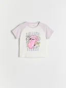 Bluzki dla niemowląt - Reserved - T-shirt ROLLING STONES - złamana biel - miniaturka - grafika 1