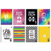 Szkolne artykuły papiernicze - Inter-druk Kołozeszyt B5 100k. UV 5 kol. registrów kratka ZG49INT - miniaturka - grafika 1