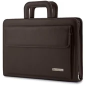 Walizki - Biwuar neseser aktówka teczka organizer dla handlowca stylowa brązowa Beltimore brązowy, beżowy - miniaturka - grafika 1