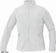 Bluzy damskie - CERVA GOMTI Damski polar z mikropolaru z kołnierzem - 100% poliester, 180g/m2 - biały XL - miniaturka - grafika 1