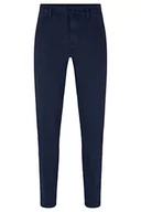 Spodnie męskie - BOSS Spodnie męskie, płaskie, ciemnoniebieskie, 3534 - miniaturka - grafika 1