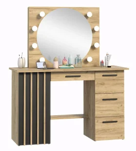 Toaletka z okrągłym lustrem i oświetleniem led D7-L04 - Toaletki - miniaturka - grafika 1