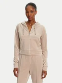 Bluzy damskie - Juicy Couture Bluza Madison JCWA122001 Beżowy Slim Fit - miniaturka - grafika 1