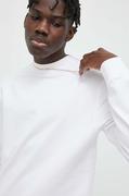 Bluzy męskie - Samsoe Samsoe bluza bawełniana męska kolor biały gładka - miniaturka - grafika 1