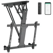 Przybory do gotowania - Uchwyt do TV elektryczny sufitowy Maclean, obsługa TUYA, max VESA 600x400, do pochyłych ścian, pilot, 32"-70", 35kg, MC-880T - miniaturka - grafika 1