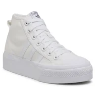 Buty sportowe damskie - Adidas Buty Nizza Platform Mid W FY2782 Ftwwht/Ftwwht/Ftwwht - miniaturka - grafika 1