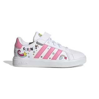 Buty dla dziewczynek - Dziecięce Buty ADIDAS GRAND COURT MINNIE GY6629 – Biały - grafika 1