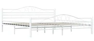 Łóżka - Białe metalowe łózko loftowe 200x200 cm - Frelox - Elior - miniaturka - grafika 1