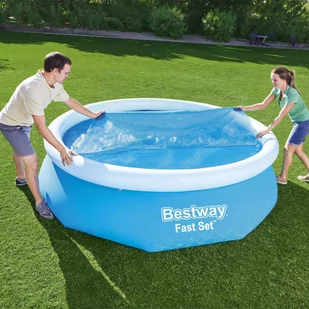 Bestway Pokrywa solarna na basen Flowclear, 305 cm vidaXL - Akcesoria do basenów - miniaturka - grafika 1