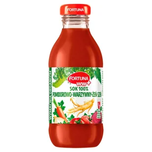 Fortuna WW+ Sok 100% pomidorowo-warzywny + żeń-szeń 300 ml - Soki i napoje niegazowane - miniaturka - grafika 1