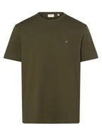 Koszulki męskie - Gant T-shirt męski Mężczyźni Bawełna zielony jednolity, XL - miniaturka - grafika 1