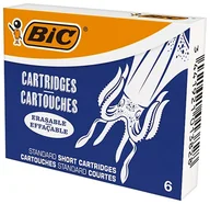 Naboje i atramenty - BIC, wkłady bic do pióra wiecznego krótkie niebieskie 6 szt. - miniaturka - grafika 1
