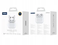 Słuchawki - JELLICO słuchawki bezprzewodowe AirBlue 6 Biały - miniaturka - grafika 1