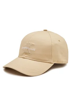 Calvin Klein Czapka z daszkiem Monologo Embro K50K512180 Beżowy - Czapki i chusty sportowe męskie - miniaturka - grafika 1