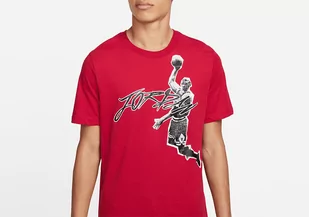 Nike Air Jordan Dri-Fit Graphic Crew Tee Gym Red - Koszulki męskie - miniaturka - grafika 1