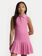 Sukienki i spódniczki dla dziewczynek - Polo Ralph Lauren Sukienka codzienna 313965016001 Różowy Slim Fit - miniaturka - grafika 1