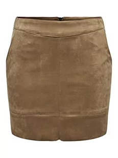 ONLY Women's ONLJULIE FAUXSUEDE Skirt OTW NOOS sztuczna skóra-spódnica, koniak, 42 - Spódnice - miniaturka - grafika 1