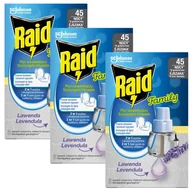 Zwalczanie i odstraszanie szkodników - SC Johnson płyn owadobójczy przeciw komarom Raid Family, 3x wkład do elektrofumigatora - miniaturka - grafika 1