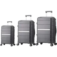 Walizki - Zestaw walizek SEMI LINE T5835-0 Grafitowy - miniaturka - grafika 1