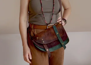 ARIA większa torebka skórzana crazy horse brąz zieleń bordo - Nerki ARIA większa torebka skórzana crazy horse brąz zieleń bordo - Nerki - miniaturka - grafika 1