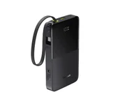 Powerbanki - Baseus EnerFill FC51 Bipow2 Pro Digital Display 10000mAh Wbudowany kabel USB-C 22,5W Czarny - miniaturka - grafika 1