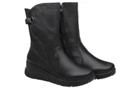Kozaki damskie - Kozaki AXEL Comfort 4498 Czarne H ocieplane na Haluksy Kosela Medic 9466 - miniaturka - grafika 1
