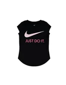 Koszulki dla dziewczynek - Nike Koszulka dziewczęca czarna 36F245023 - miniaturka - grafika 1