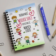 Długopisy - Zestaw dla nauczyciela - notes + długopis - Trzeba mieć wielkie serce... - miniaturka - grafika 1