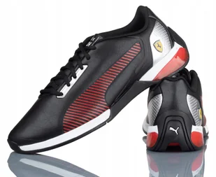 Buty Sportowe Puma Skórzane Czarne Ferrari Race Kart Cat X Tech R-41 - Buty sportowe męskie - miniaturka - grafika 1