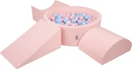 Suche baseny - KiddyMoon KiddyMoon Piankowy plac zabaw PPZP-OK30D-114 z piłeczkami różowy: babyblue-pudrowy róż-perła basen 300/klin L/rampa L/półwałek L Zabawka plac zabaw - miniaturka - grafika 1