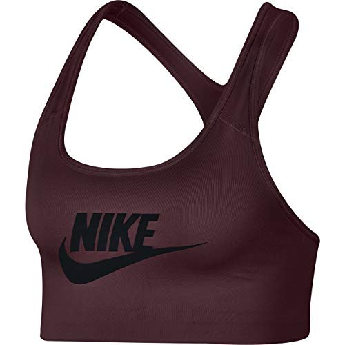 Nike Swoosh Futura Bra biustonosz sportowy czerwony Violett (Burgundy Crush/Black 652) XL