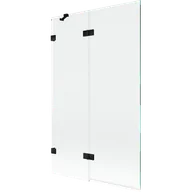 Parawany nawannowe - Mexen Lunar parawan nawannowy 2-skrzydłowy lewy 110 x 150 cm, transparent, czarny - 897-110-100-70-00-L - miniaturka - grafika 1