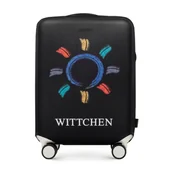 Walizki - Pokrowiec na małą walizkę czarno - niebieski - miniaturka - grafika 1