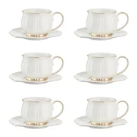 Filiżanki - Komplet filiżanek porcelanowych 200 ml 6 sztuk SANDRINE - miniaturka - grafika 1