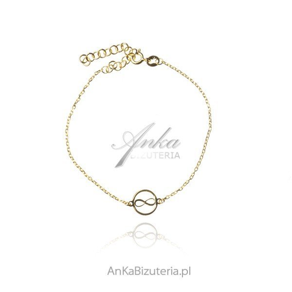 ankabizuteria.pl Bransoletka srebrna pozłacana z nieskończonością w k