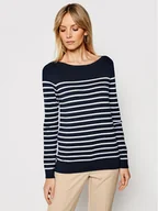 Swetry damskie - Tommy Hilfiger Sweter Heritage Boat WW0WW22046 Granatowy Regular Fit - miniaturka - grafika 1