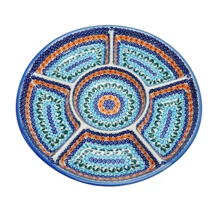 Ceramiczna półmisek dzielony Ceramika Bolesławiec - Miski i półmiski - miniaturka - grafika 1