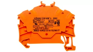 WAGO Terminal przepustowy WAGO 5.20 mm Sprężynowe pomarańczowy 2002-6402 100 szt 2002-6402 - Kostki, złączki, wtyczki - miniaturka - grafika 2
