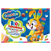 Szkolne artykuły papiernicze - Bambino Blok Rysunkowy Z Kolorowymi Kartkami A4 16 Kolorowych Kartek Arkuszy - miniaturka - grafika 1